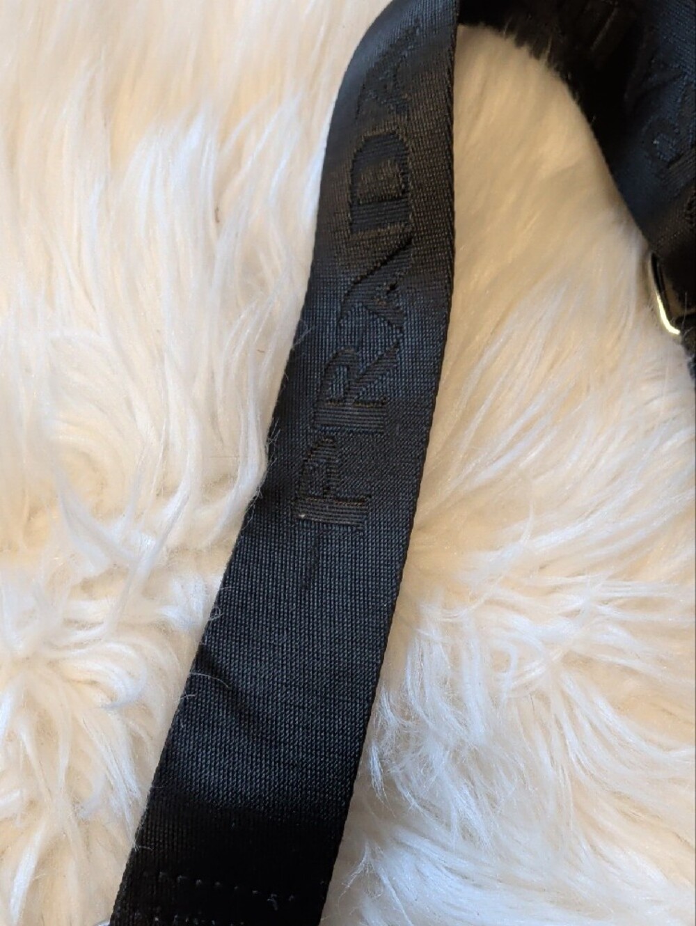 Prada Black Nylon Mini Shoulder Bag with Logo Plaque - Picture 3 of 9